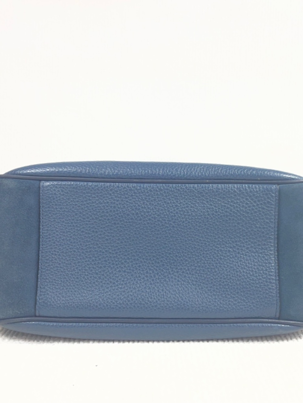 Coach Rori, Denim Blue Pebbled & Suede Leather Shoulder Bag, Quiet Luxury C5833 - Picture 7 of 15